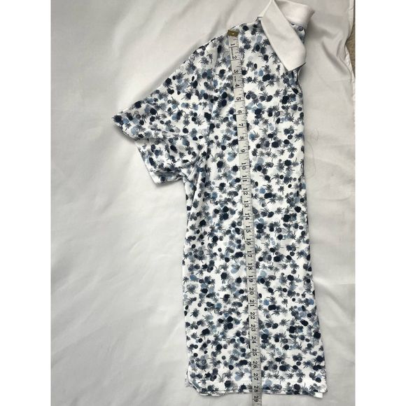 AG Mens Green Label Parkway Performance Regular Fit Polo Shirt Size L Floral - Picture 10 of 10